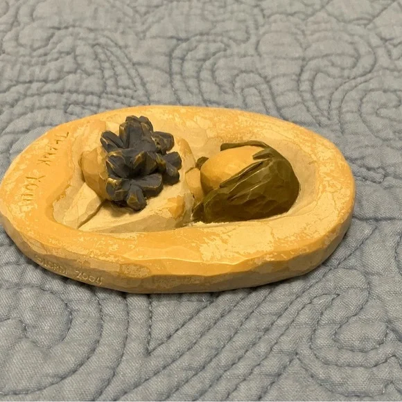 Willow Tree Decorative Thank You Stone with Floral Design 2004 - Picture 4 of 8